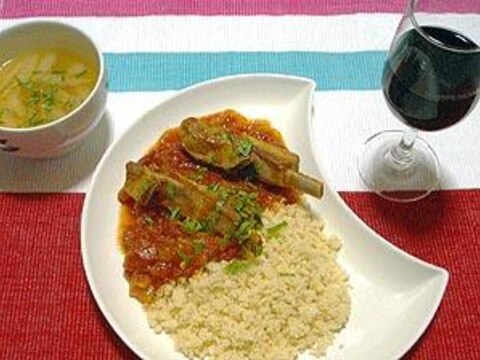 ラム肉のトマト煮ご飯